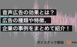 音声広告の効果とは？種類や特徴、企業の事例をまとめて紹介【ボイステック】